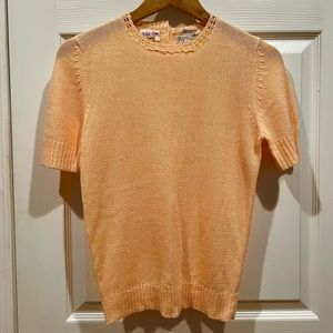 Just Peachy! Vintage 1960s Saks Fifth Avenue thin sweater